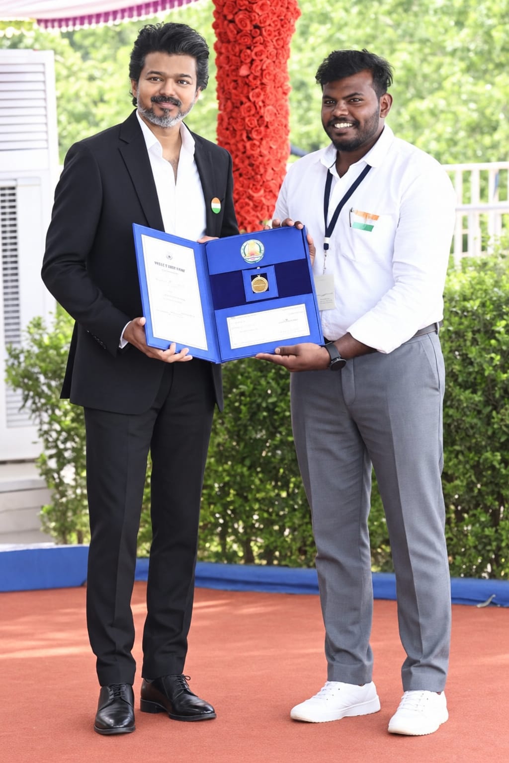 Nirmal Kathirvel receiving the Chief Minister's Youth Award 2026